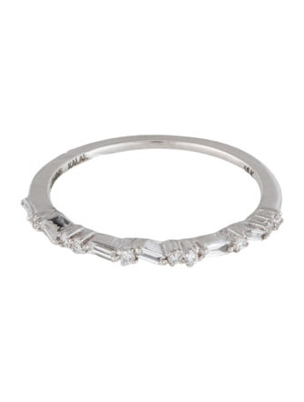 Suzanne Kalan 18K Diamond Classic Thin Mix Half Band