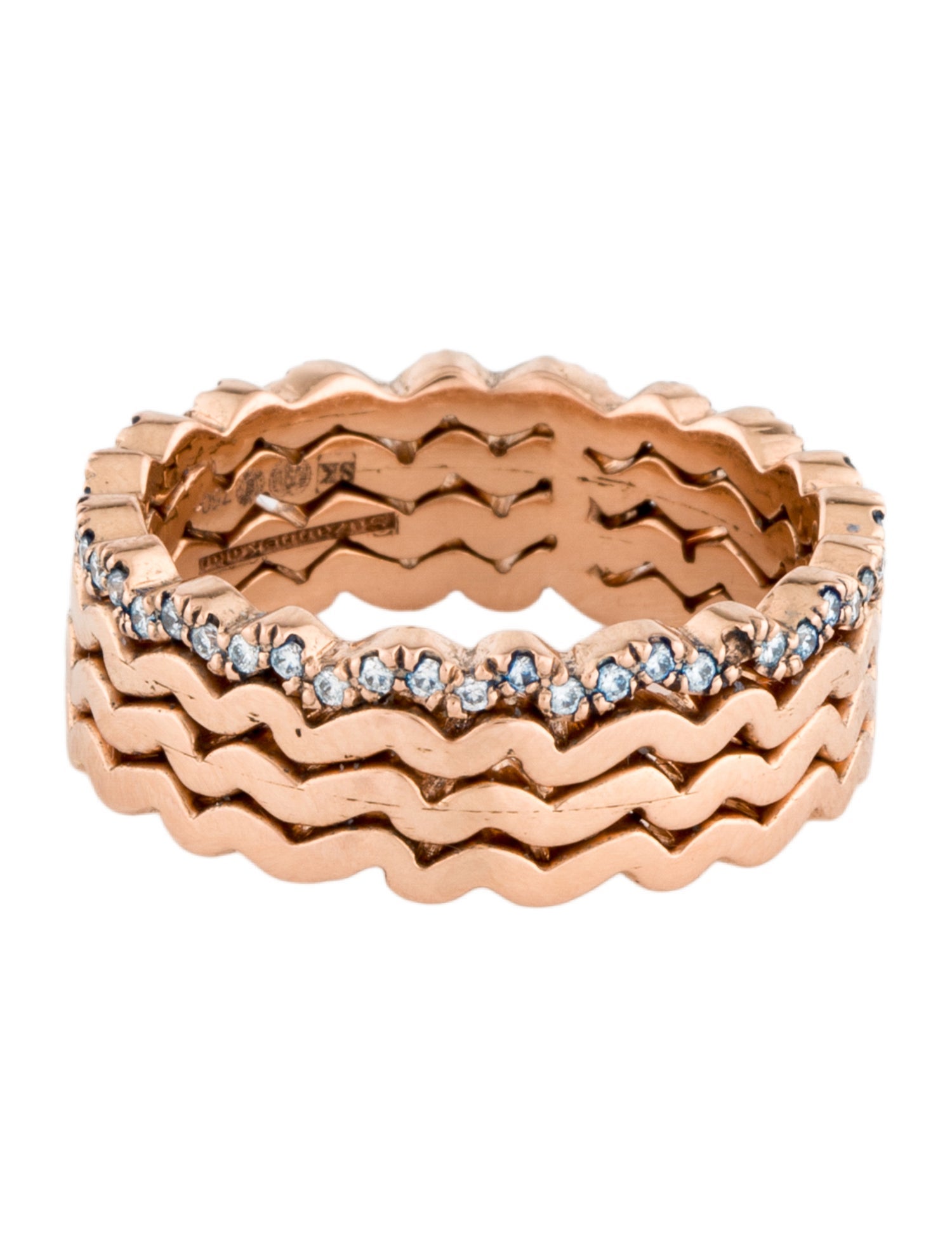 Suzanne Kalan 18K Diamond Mini Wave Eternity Band