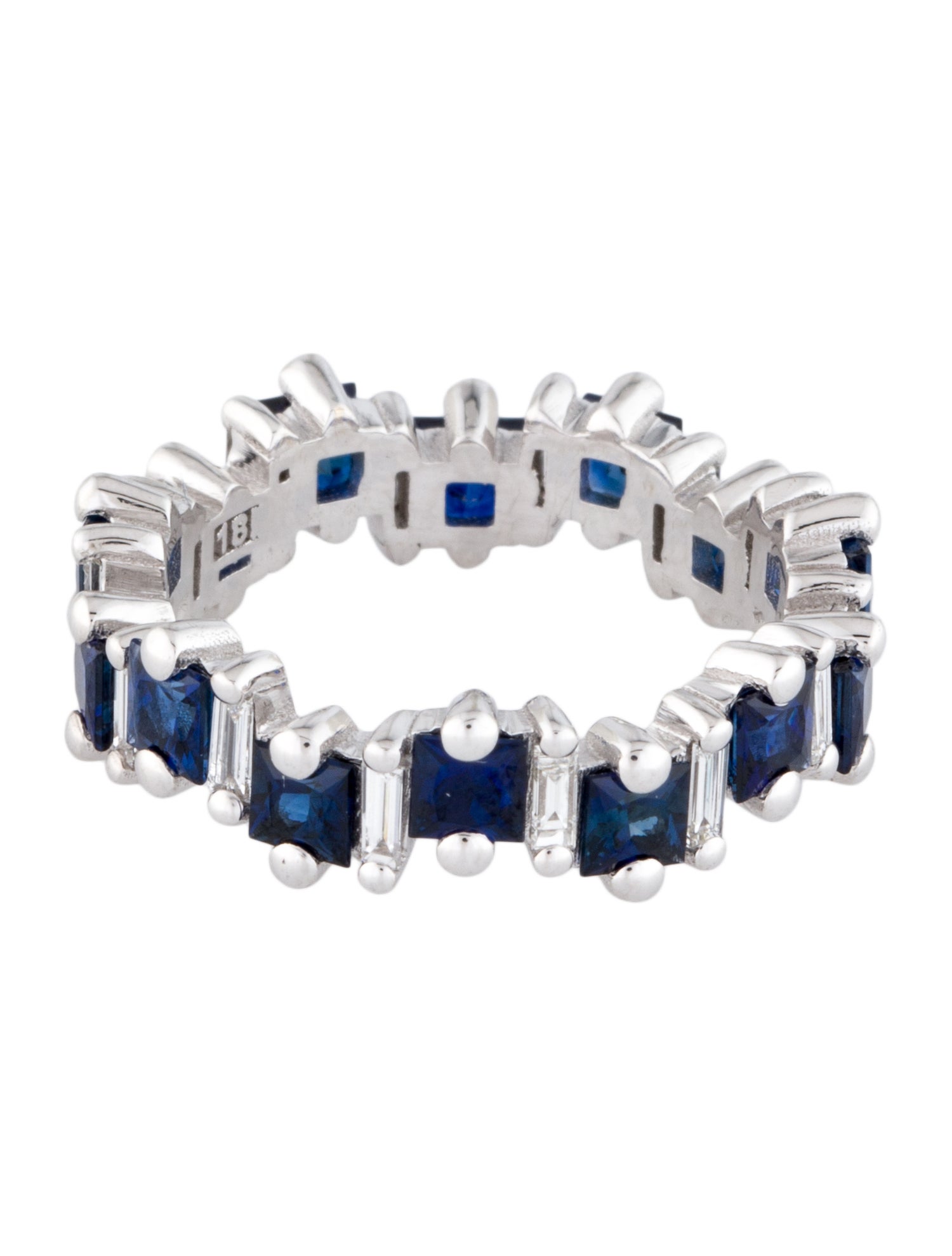 Suzanne Kalan 18K 2.52ctw Sapphire & Diamond Eternity Band