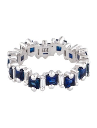 Suzanne Kalan 18K 2.52ctw Sapphire & Diamond Eternity Band