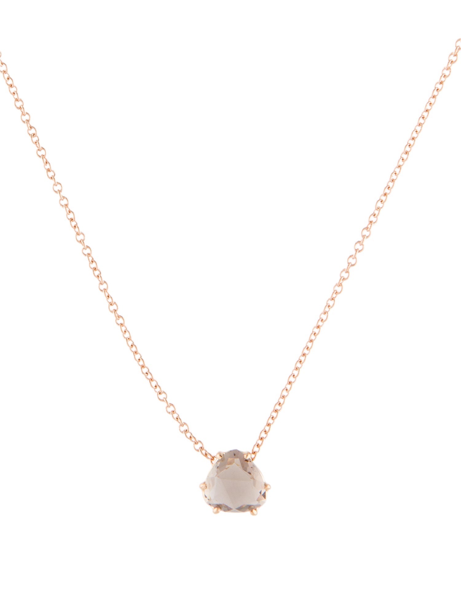 Suzanne Kalan 18K Smoky Quartz Pendant Necklace