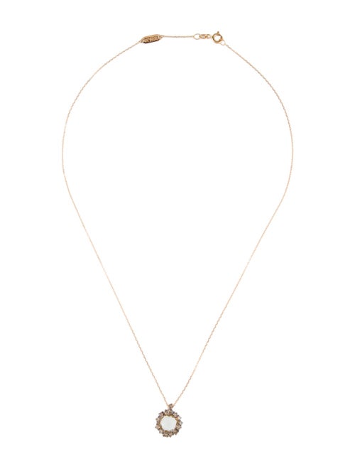 Suzanne Kalan 18K Prasiolite & Diamond Pendant Necklace