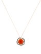 Suzanne Kalan 18K Carnelian & Diamond Pendant Necklace