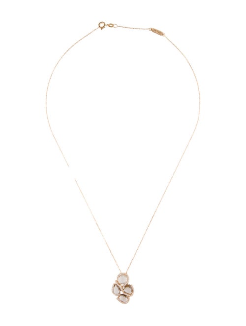 Suzanne Kalan 18K Smoky Quartz & Diamond Pendant Necklace