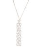 Suzanne Kalan 18K 1.26ctw Diamond Long Rectangle Pendant Necklace