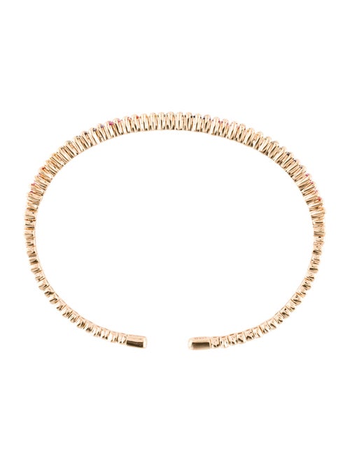 Suzanne Kalan 18K 1.15ctw Sapphire Mini Rainbow Cuff Bracelet