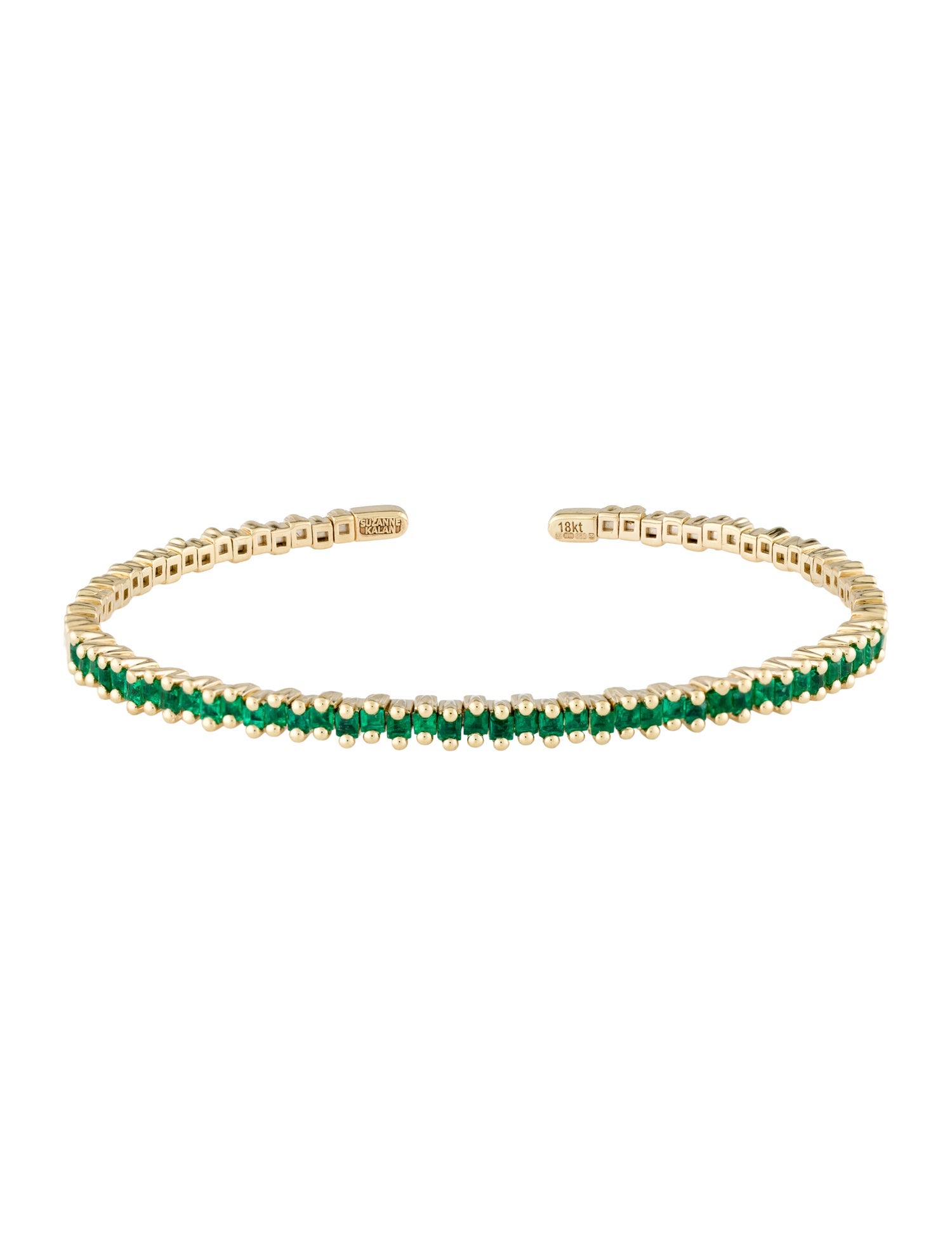 Suzanne Kalan 18K Emerald Mini Princess Cuff