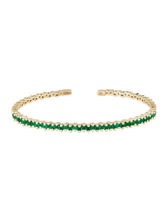 Suzanne Kalan 18K Emerald Mini Princess Cuff