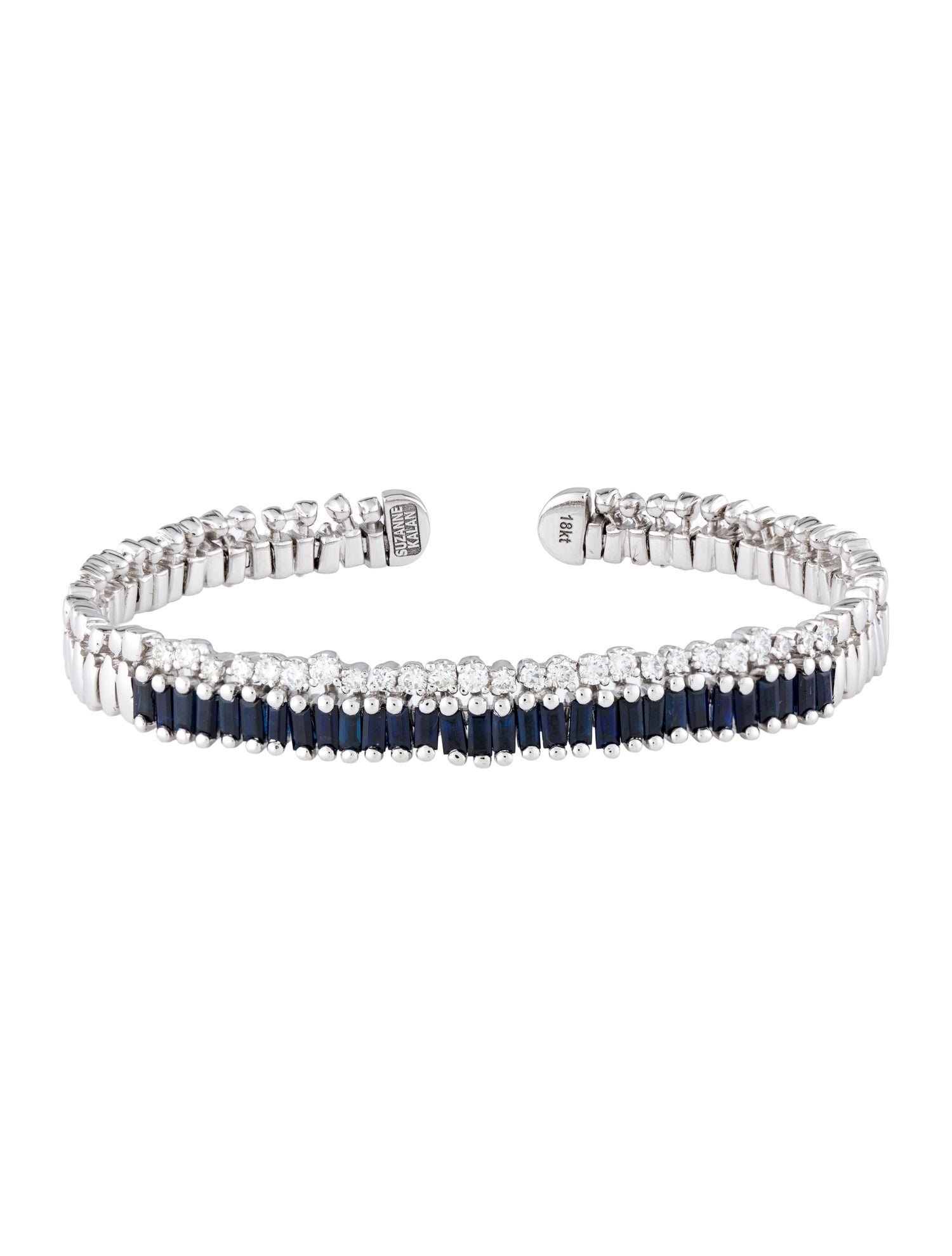 Suzanne Kalan 18K Sapphire & Diamond Short Stack Cuff