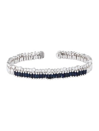 Suzanne Kalan 18K Sapphire & Diamond Short Stack Cuff