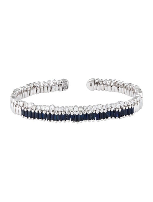 Suzanne Kalan 18K Sapphire & Diamond Short Stack Cuff