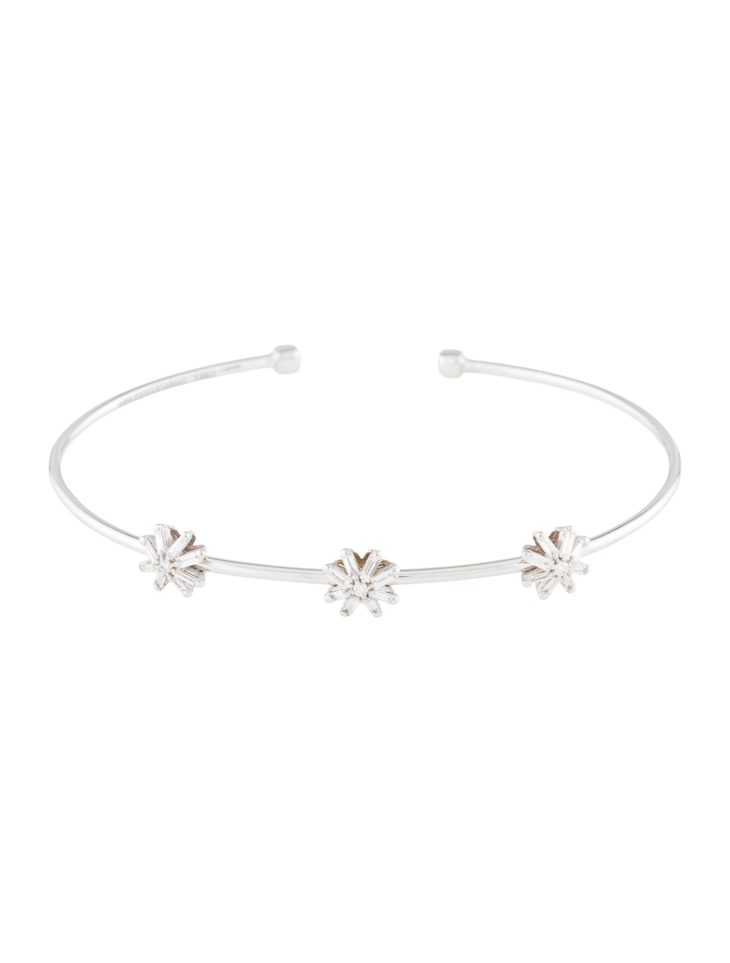 Suzanne Kalan 18K Diamond Fireworks Starburst Cuff Bracelet