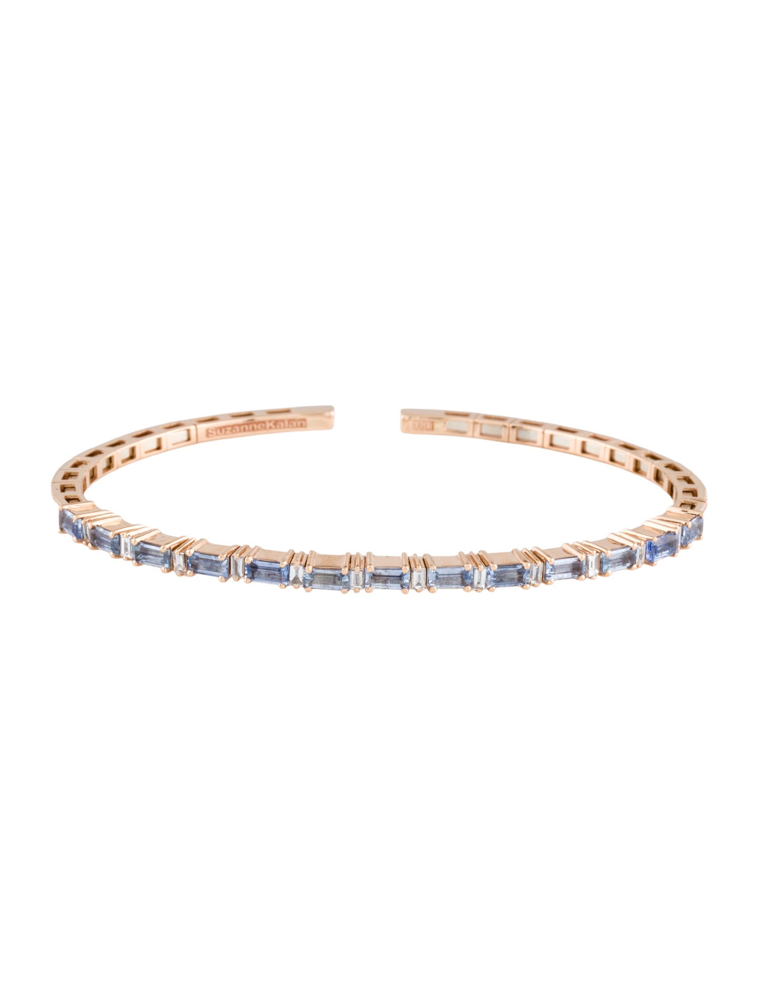 Suzanne Kalan 18K Sapphire & Diamond Linear Cuff