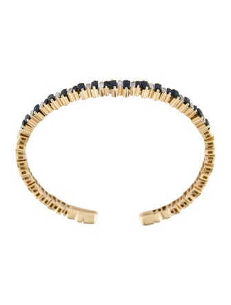 Suzanne Kalan 18K Sapphire & Diamond Fireworks Cuff
