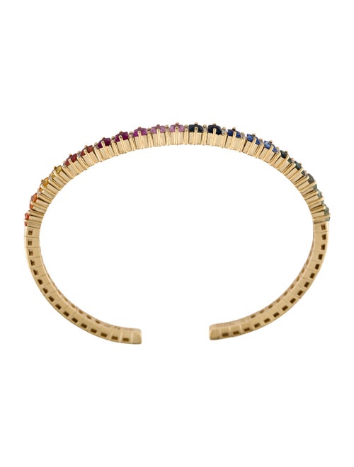 Suzanne Kalan 18K Sapphire, Ruby & Diamond Cuff