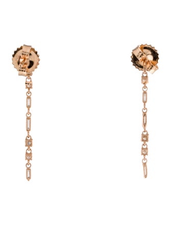 Suzanne Kalan 18K Diamond Thin Flexible Drop Earrings