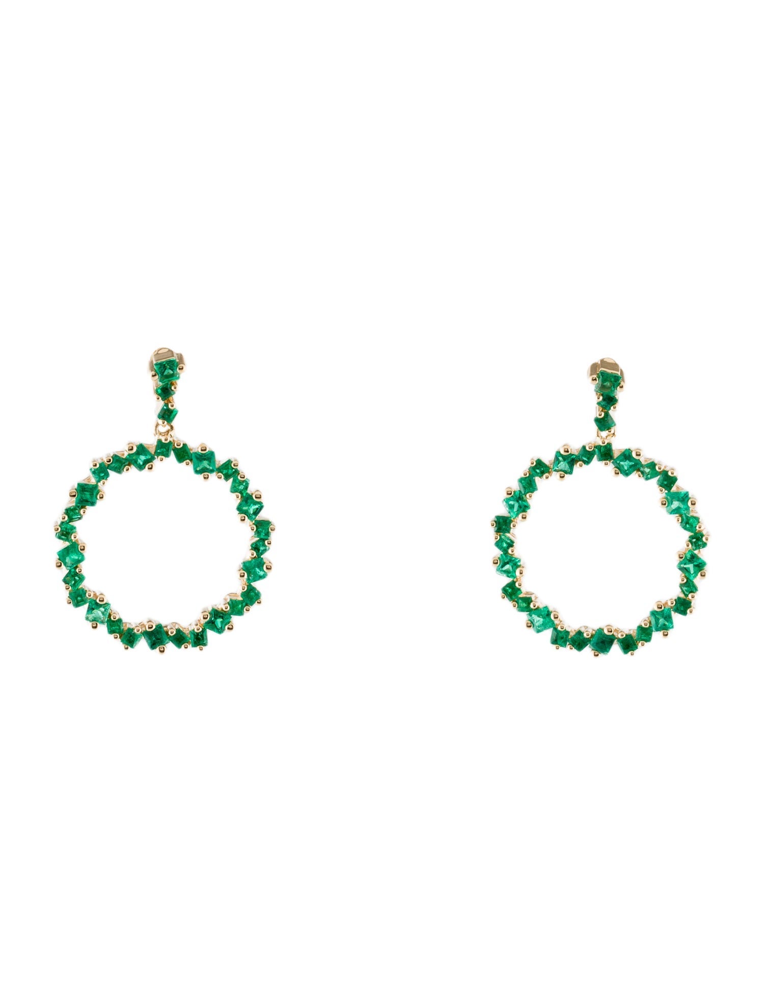 Suzanne Kalan 18K Emerald Drop Earrings