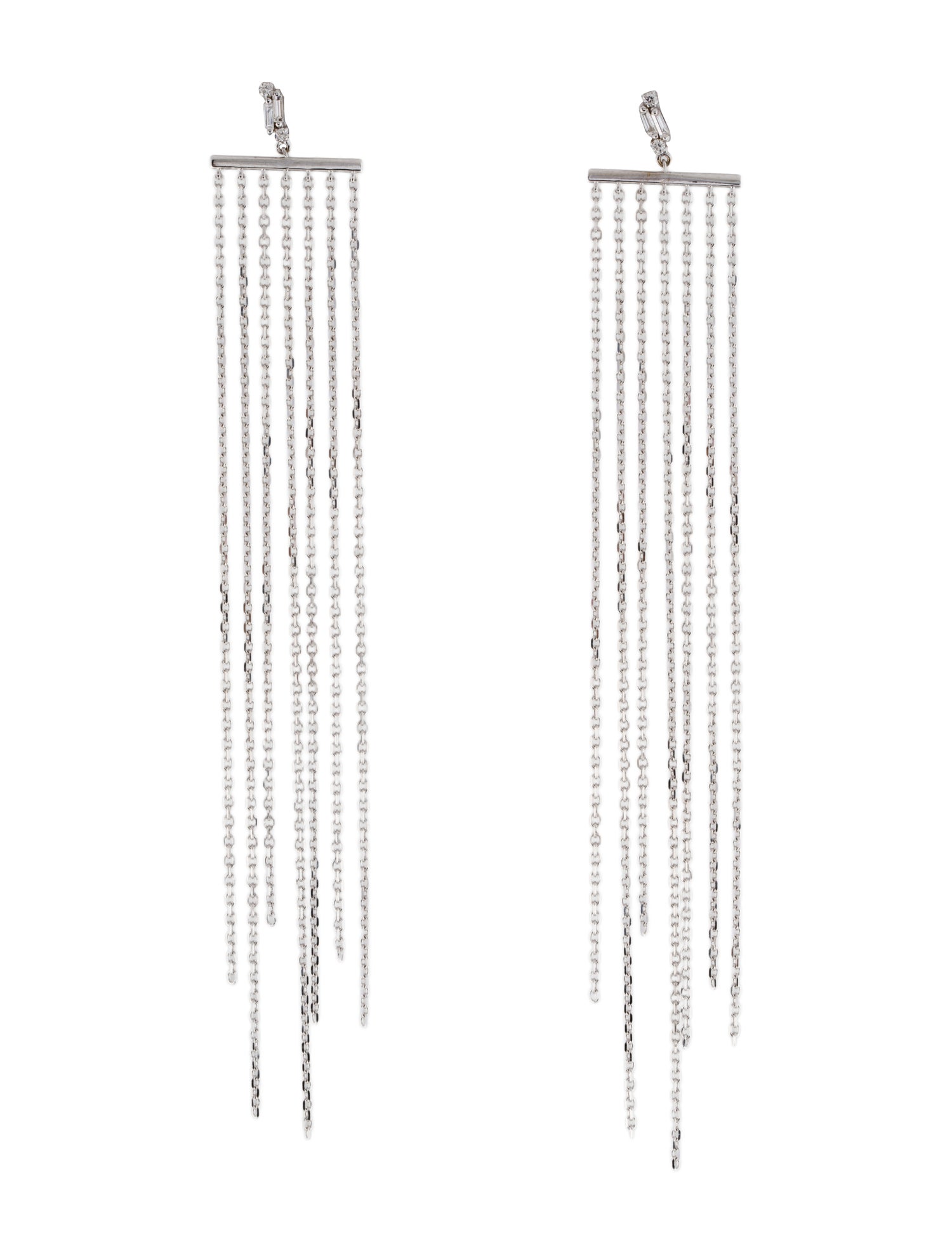 Suzanne Kalan 18K Diamond Fringe Drop Earrings