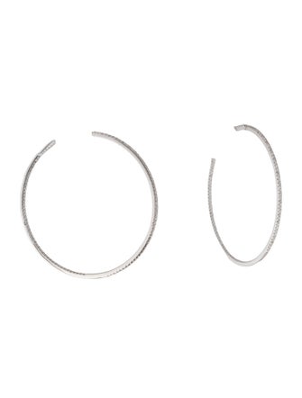 Suzanne Kalan 18K Diamond Inside Out Hoop Earrings