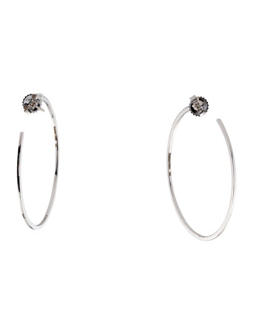 Suzanne Kalan 18K Diamond Inside Out Hoop Earrings