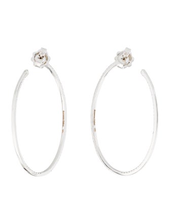 Suzanne Kalan 18K Diamond Oval Shape Inside-Out Sides hoop Earrings