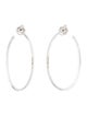 Suzanne Kalan 18K Diamond Oval Shape Inside-Out Sides hoop Earrings