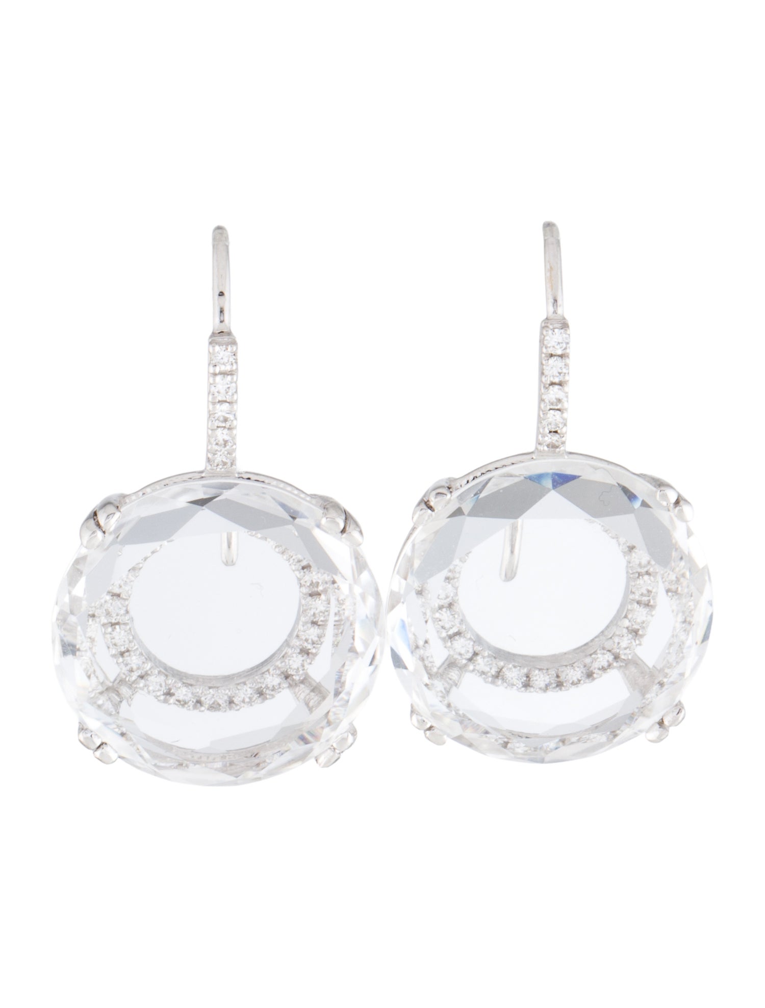 Suzanne Kalan 18K Topaz & Diamond Drop Earrings