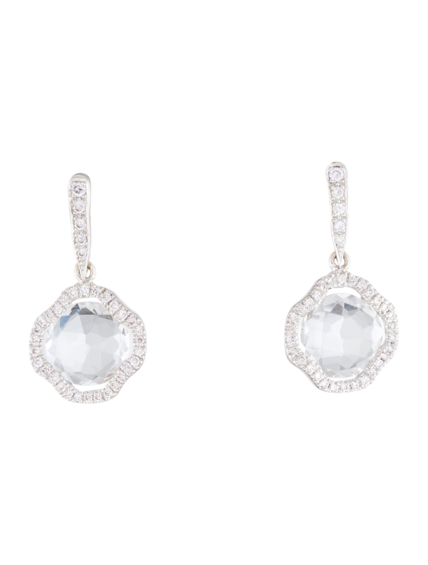 Suzanne Kalan 18K Topaz & Diamond Drop Earrings