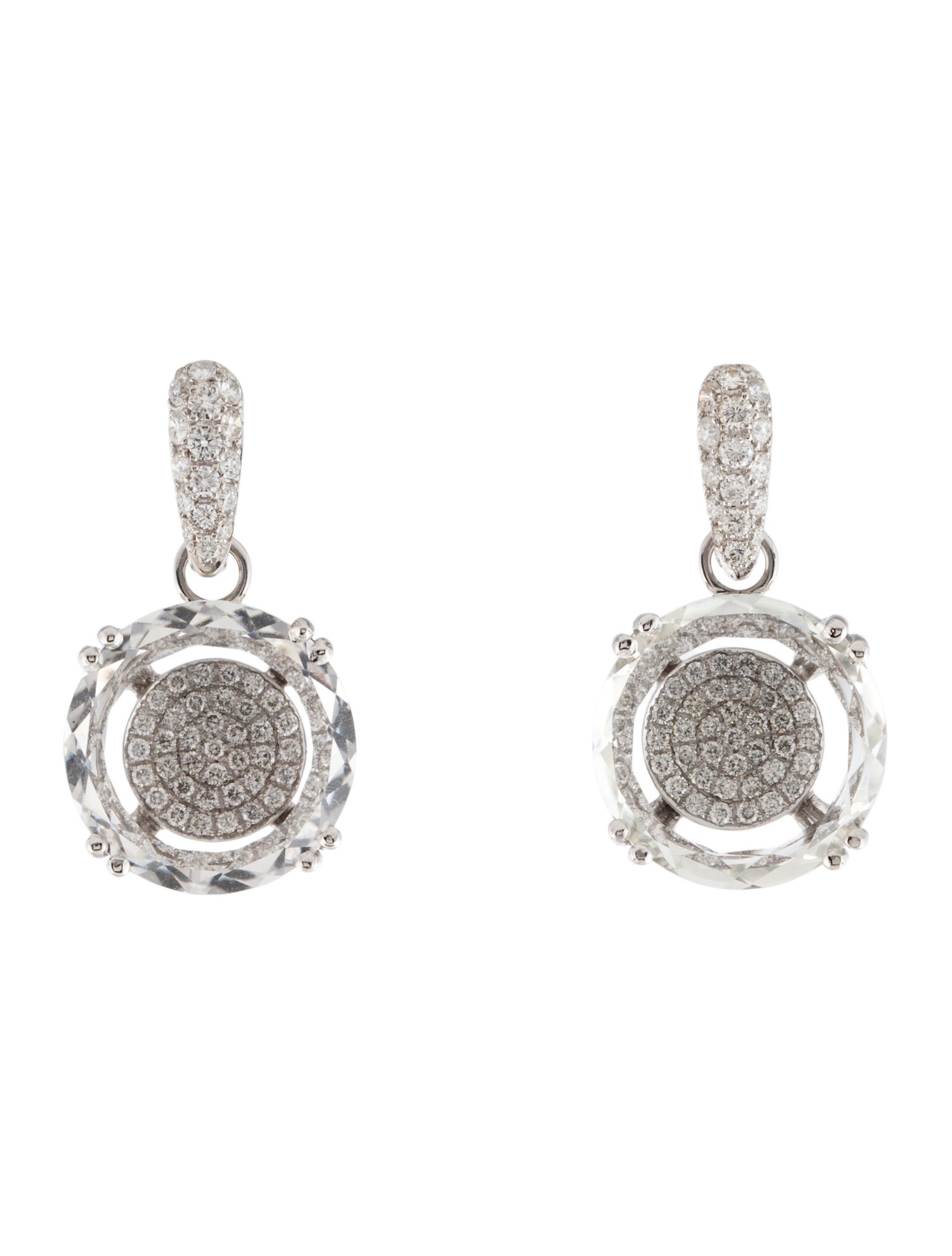 Suzanne Kalan 18K Diamond & Topaz Drop Earrings