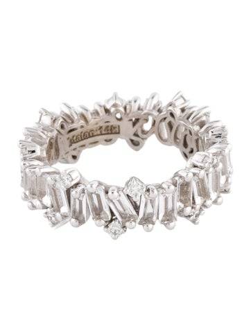Pre-owned Suzanne Kalan 14k Topaz & Diamond Amalfi Burst Eternity Band In Multi