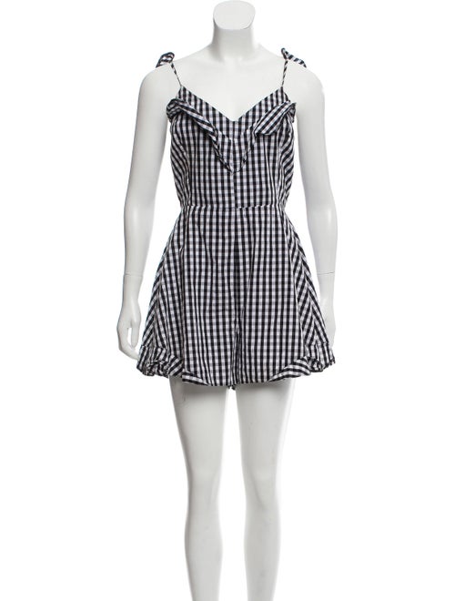 Saks Fifth Avenue Gingham Printed Sleeveless Rompe
