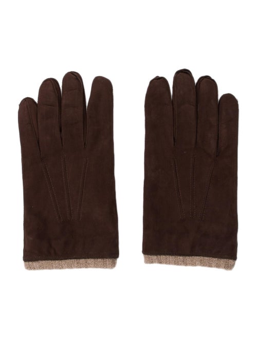 Saks Fifth Avenue Leather Cashmere-Trimmed Gloves