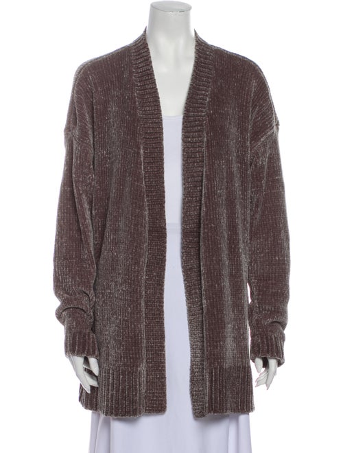Saks Fifth Avenue Open Front Sweater Grey