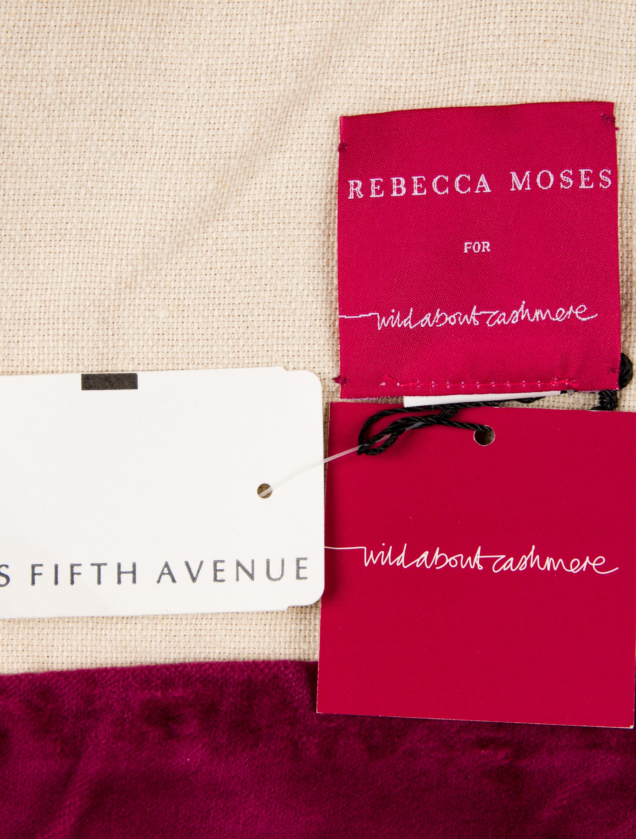 Saks Fifth Avenue Rebecca Moses Cashmere Throw Blanket Pink Throws