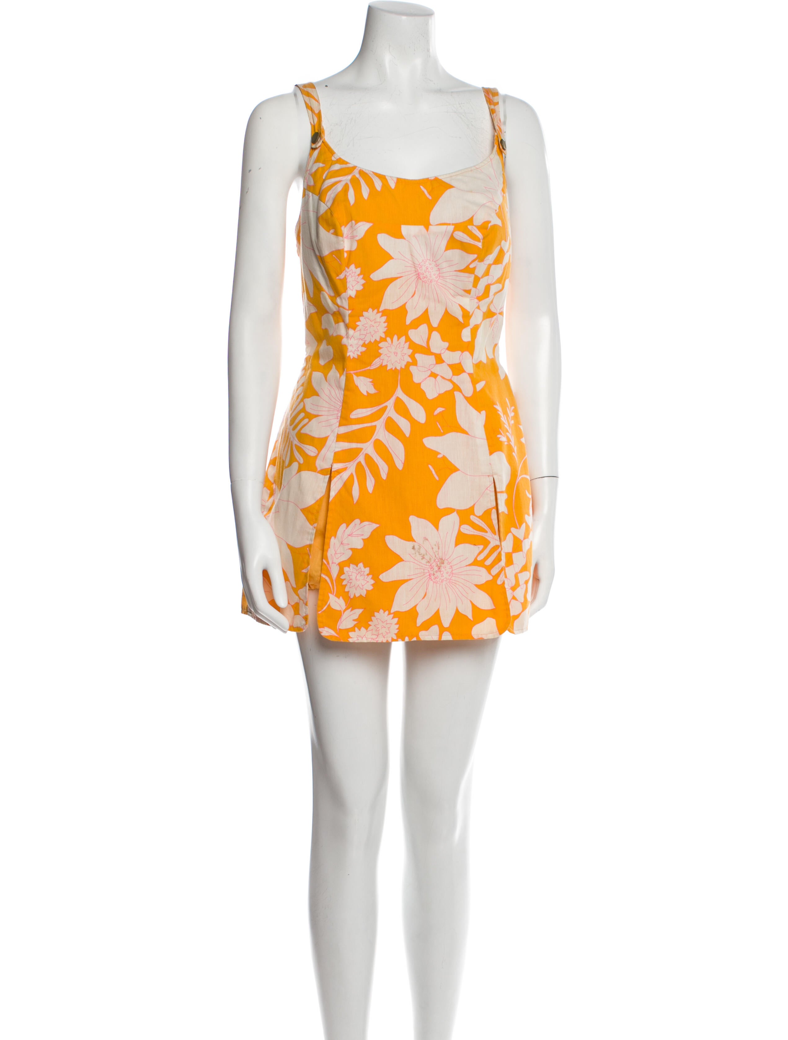 Saks Fifth Avenue Vintage Late 1950's Early 1960's Romper Orange