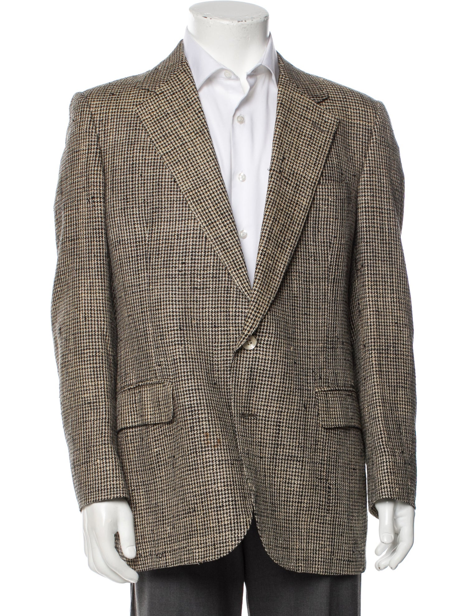 Saks Fifth Avenue Houndstooth Print Blazer