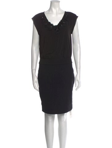 Saks Fifth Avenue Dresses Cowl Neck Knee-Length Dress S
