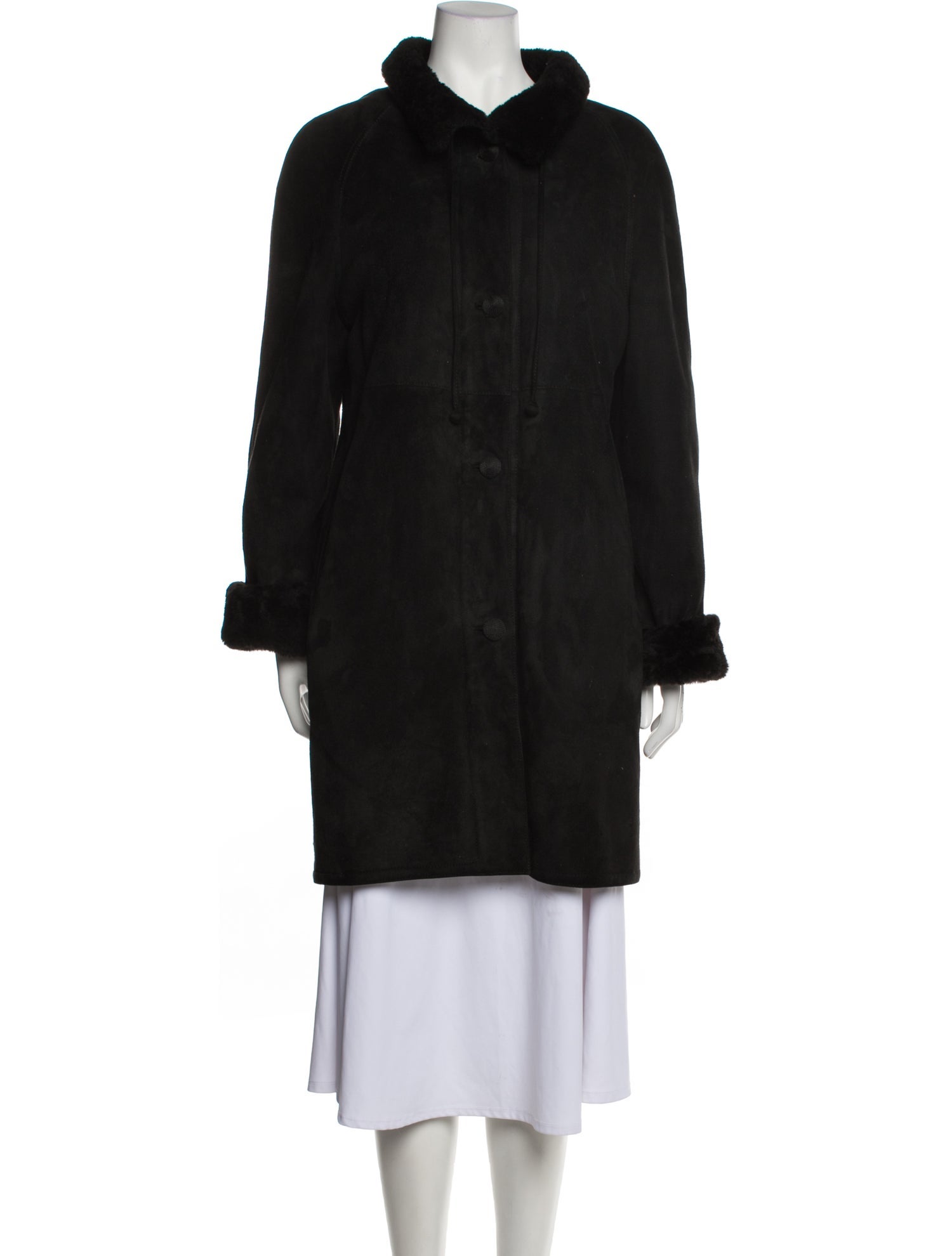 Saks Fifth Avenue Leather Fur Coat