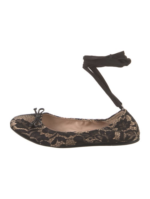 Saks Fifth Avenue Lace Animal Print Ballet Flats