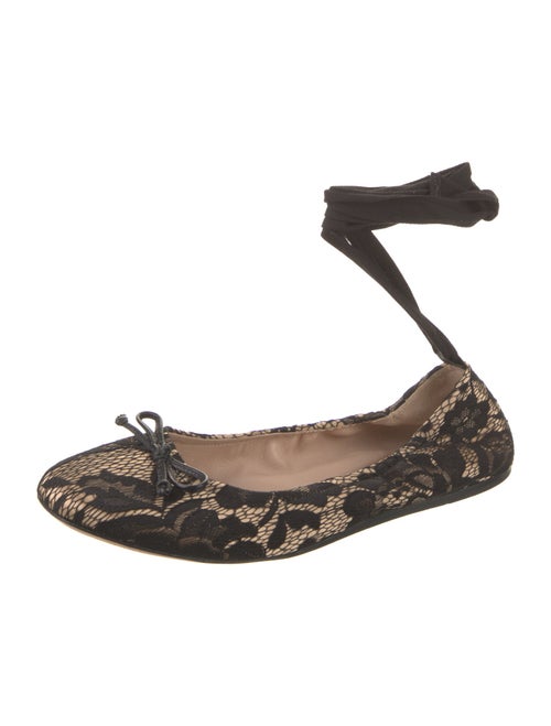 Saks Fifth Avenue Lace Animal Print Ballet Flats