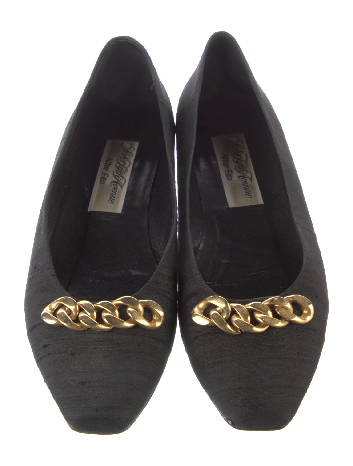 Saks Fifth Avenue Chain-Link Accents Flats