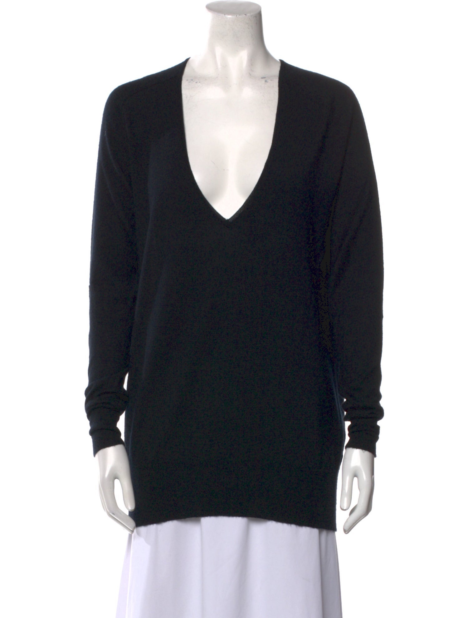 Saks Fifth Avenue Cashmere Plunge Neckline Sweater