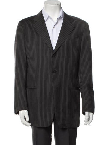 Saks Fifth Avenue Suiting Wool Striped Blazer XL