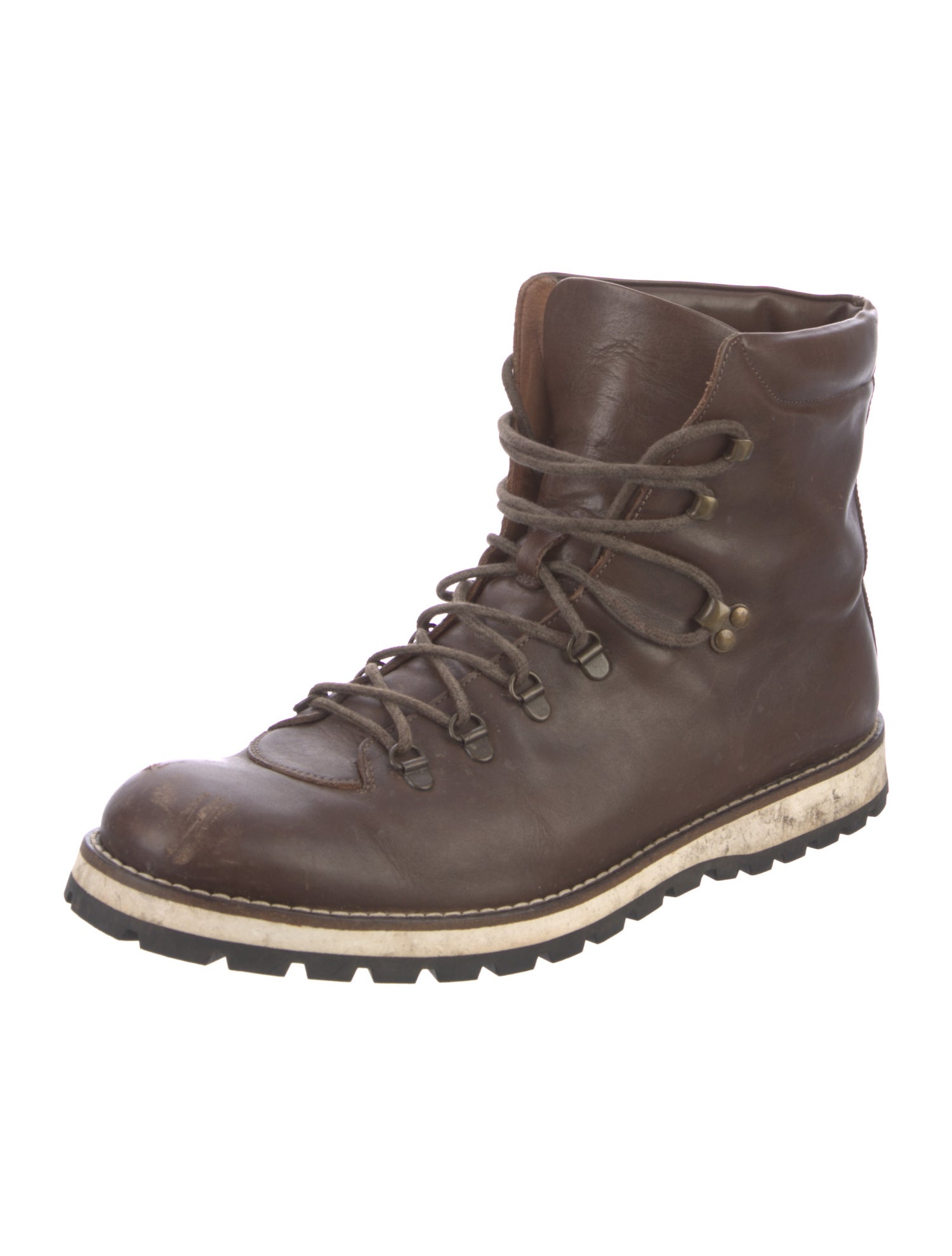 Saks Fifth Avenue Leather Combat Boots