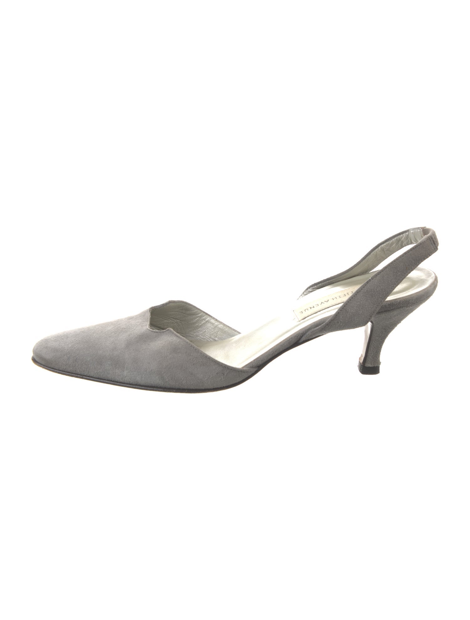 Saks Fifth Avenue Interlocking CC Logo Suede Slingback Pumps