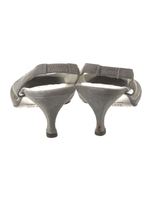 Saks Fifth Avenue Interlocking CC Logo Suede Slingback Pumps