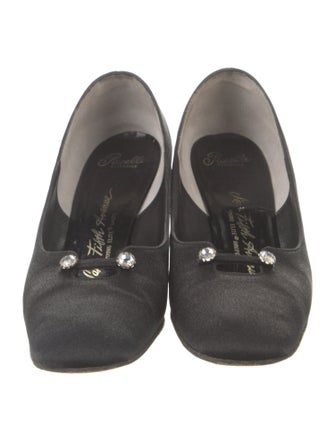 Saks Fifth Avenue Satin Crystal Embellishments Pumps