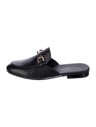 Saks Fifth Avenue Horsebit Accent Leather Slippers