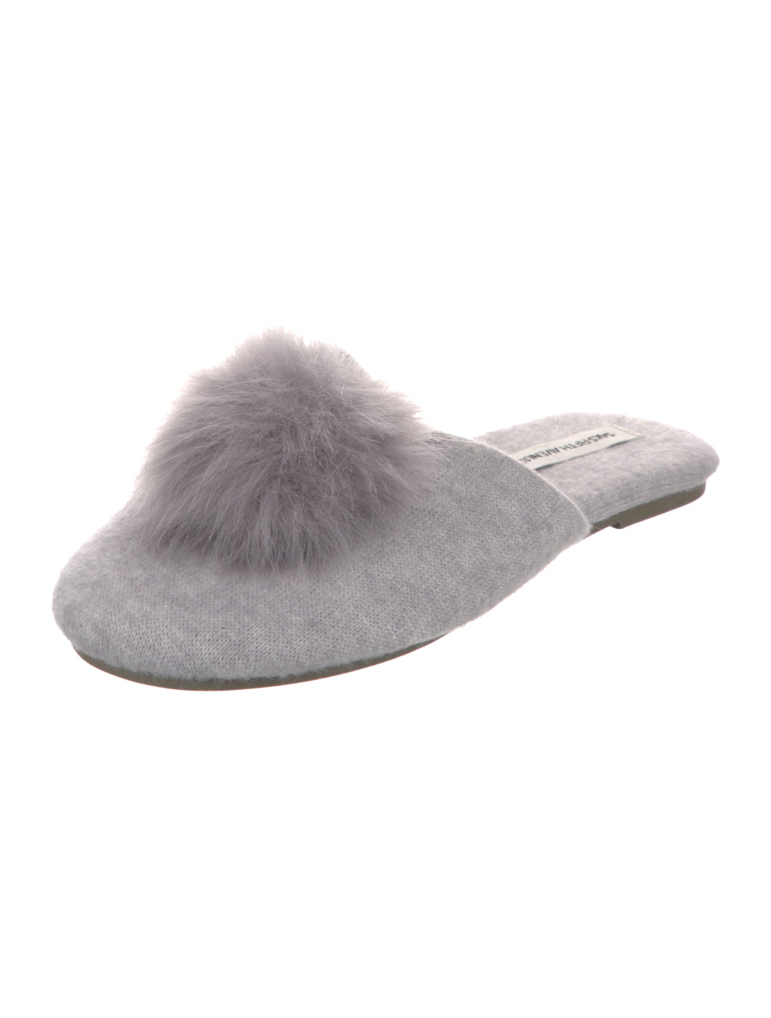 Saks Fifth Avenue Faux Fur Trim Slides