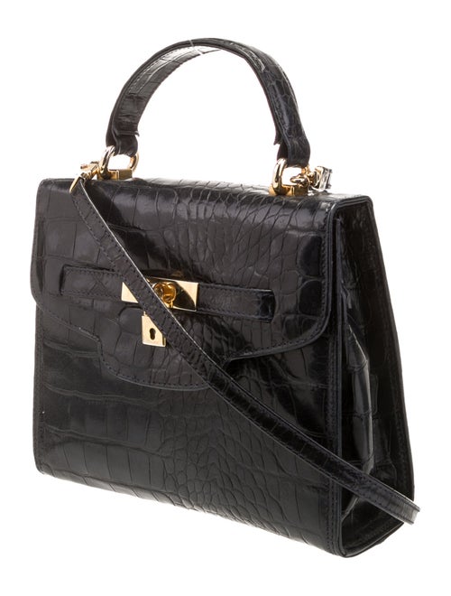 Saks Fifth Avenue Embossed Leather Top Handle Bag